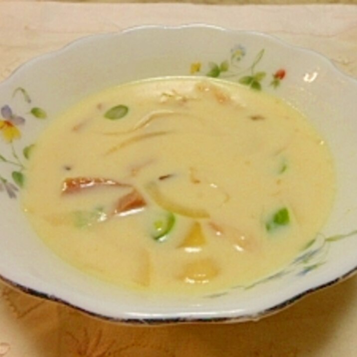 残り野菜で簡単豆乳スープ